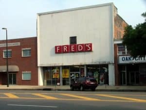 Fred's appealed to shoppers that didn't have as many options nearby