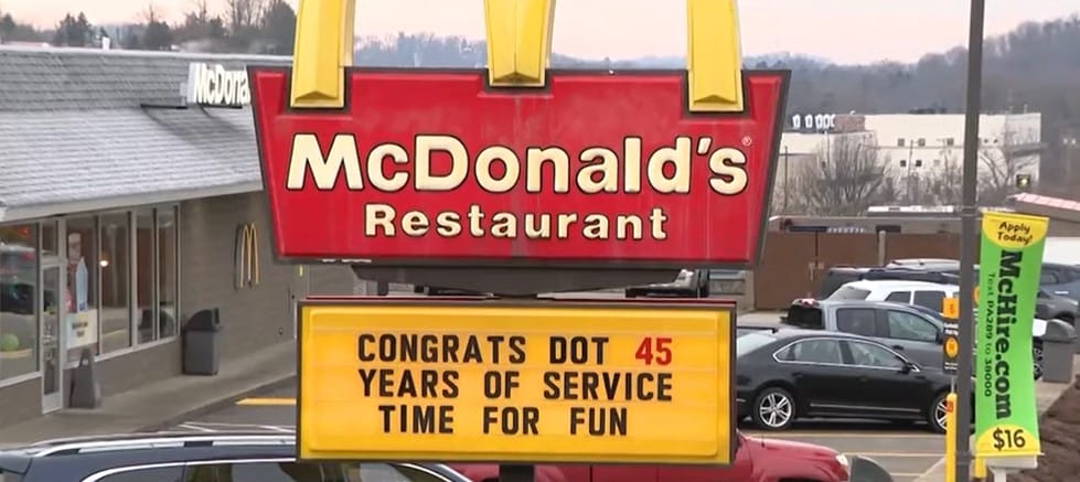 McDonald's cashier retires at 84