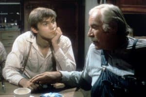 THE WALTONS, (from left): Richard Thomas, Will Geer