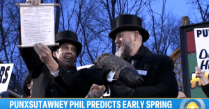 Punxsutawney Phil has predicted the coming of an early spring