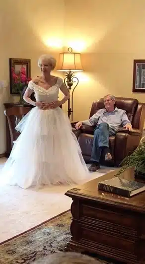 Woman Tries On Her Wedding Dress After 60 Years