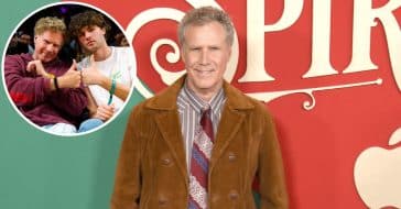 Will Ferrell Poses With Look Alike Teenage Son During Game