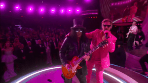 Slash, along with Wolfgang Van Halen, perform alongside Ryan Gosling for a memorable rendition of I'm Just Ken from the Barbie movie