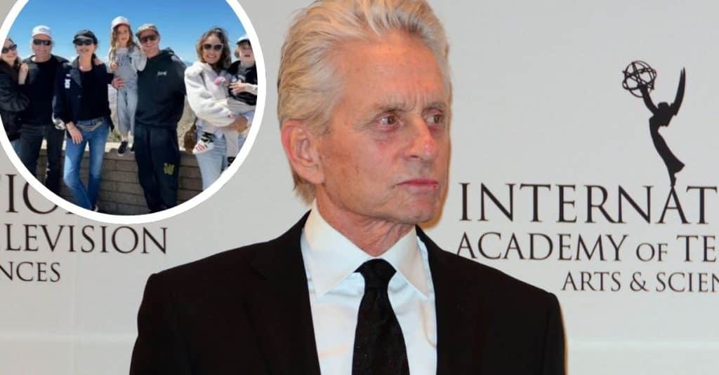 79-Year-Old Michael Douglas Poses In Rare Photo With Grandchildren