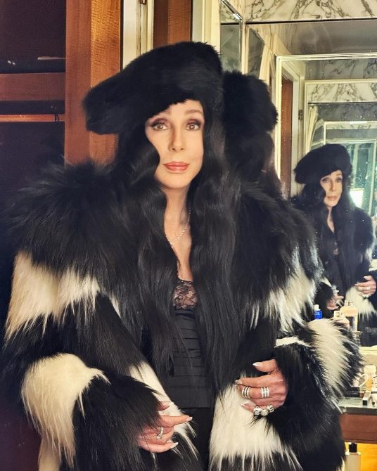 Cher switches up hairstyle