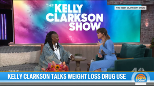 Kelly Clarkson and Whoopi Goldberg discussed weight management on her talk show