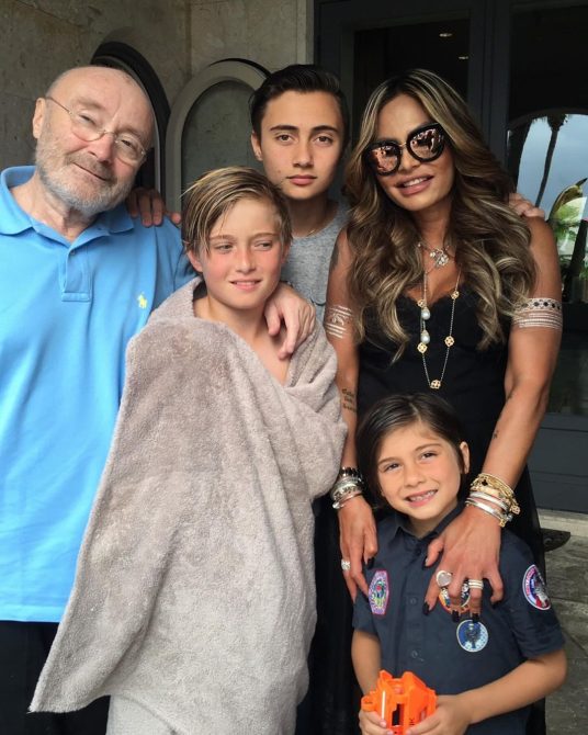 Phil Collins and his family