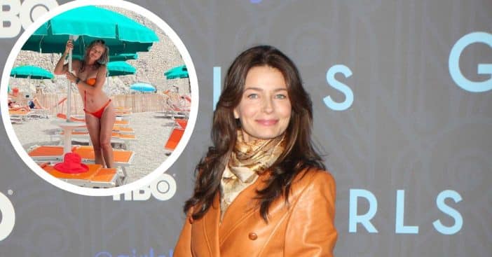 Paulina Porizkova Shows Off Her Gorgeous Body In Bright Orange Bikini