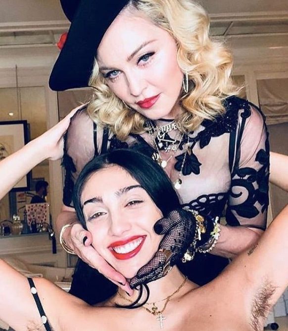 Lourdes Leon Looks Just Like Famous Mom Madonna In Leopard Print Dress And Deep Red Lips