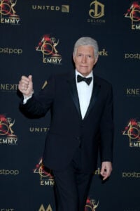 Alex Trebek has been honored with a postage stamp released on his 84th heavenly birthday