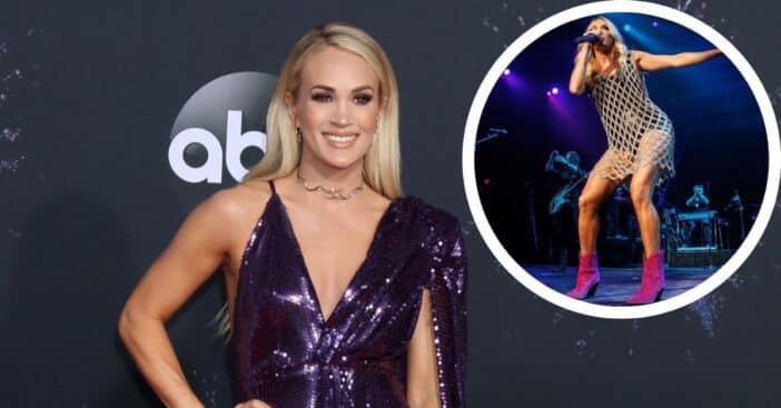 Carrie Underwood Shows Off Her Toned Legs In New Concert Photos