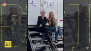 Jamie Lee Curtis was all curves in a latest series of photos from the set of Freaky Friday 2