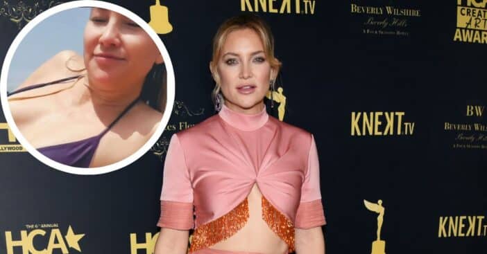 Kate Hudson Shows Off Her Bikini Body In A Purple Two-Piece During Vacation