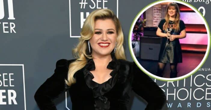 Kelly Clarkson mini skirt