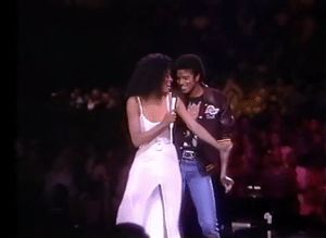 Michael Jackson and Diana Ross gave a memorable performance singing Upside Down onstage