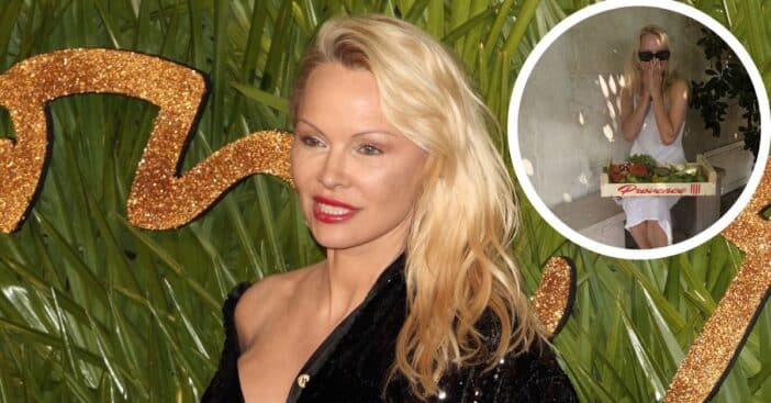 Pamela Anderson Rocks Linen Dress For Summer In The South Of France