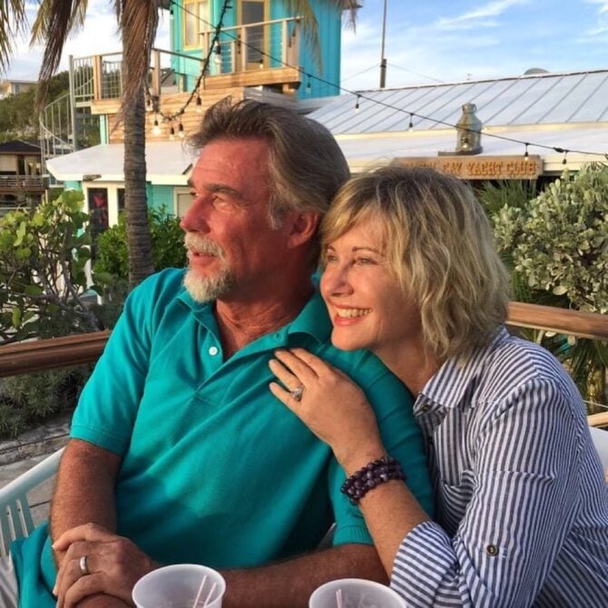 Olivia Newton-John and her husband, John Easterling