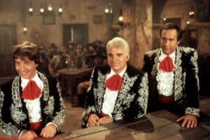 THREE AMIGOS, Martin Short, Steve Martin, Chevy Chase