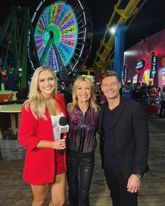 Maggie Sajak Vanna White and Ryan Seacrest