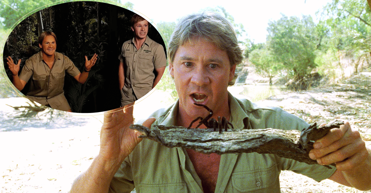 Robert Irwin Reacts To Steve Irwin's Wax Figure Unveiling