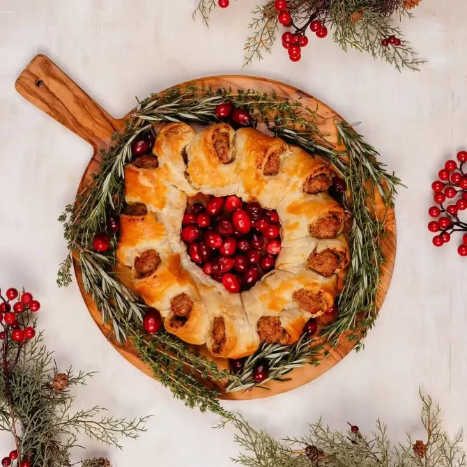 Sausage Roll Wreath