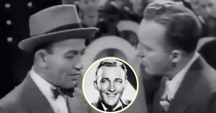 Bing Crosby entertaining troops