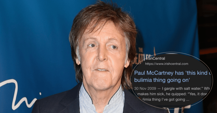 Paul McCartney bulimia