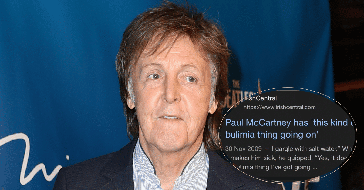 Paul McCartney bulimia