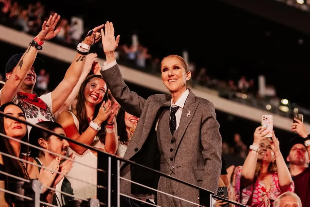 Celine Dion standing ovation