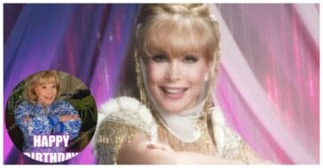 Barbara Eden genie pose