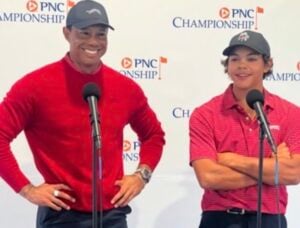 Tiger Woods and his son Charlie