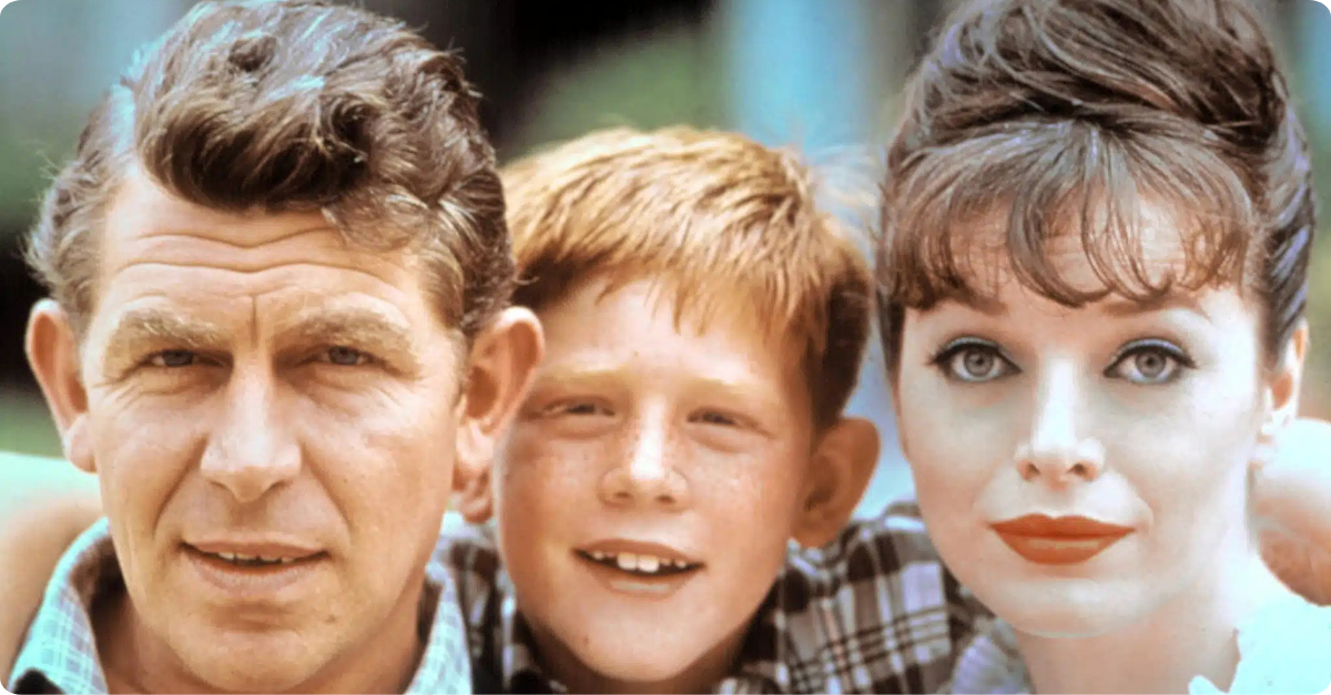 A scene from Mayberry on 'The Andy Griffith Show'