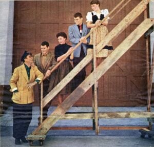 John Wayne with his four children, Patrick, Melinda, Toni, and Michael.