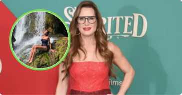 61-year-old Brooke Shields shows off her figure in a bold bathing suit selfie