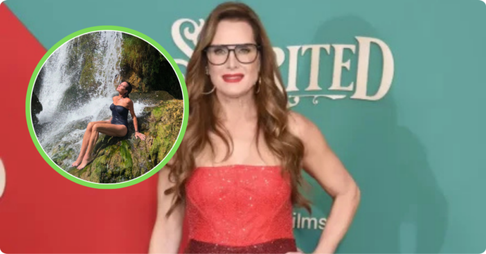 61-year-old Brooke Shields shows off her figure in a bold bathing suit selfie