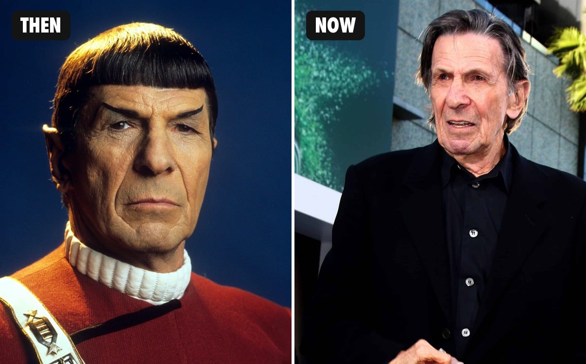 Leonard Nimoy then and now