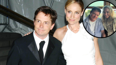 Michael J. Fox with his wife Tracy Pollan