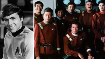 Walter Koenig, who played Chekov on 'Star Trek', and his son Andrew Koenig of 'Growing Pains'